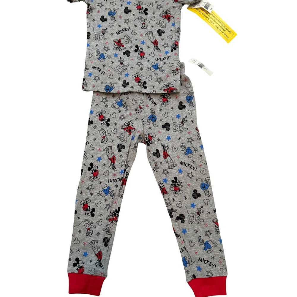 Disney Mickey and Friends Red Pajama Set Boys Size 4T